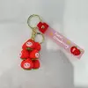 Creative Internet celebrity Jenga fruit soft rubber keychain, cartoon fruit figurine key pendant, Jenga figurine pendant details Picture